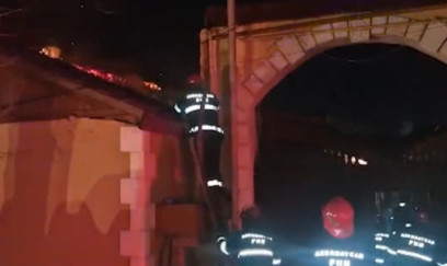 Şəmkirdə evdə yanğın - VIDEO