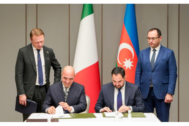 Nazir italiyalı həmkarı ilə görüşdü - Fotolar