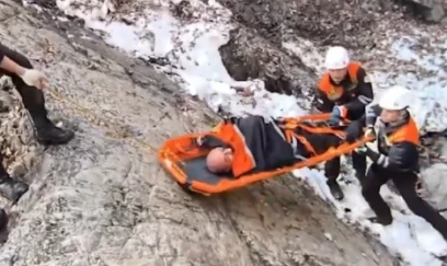 Qəbələdə 50 yaşlı kişi dağdan yıxıldı- VİDEO