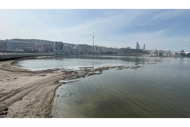 Xəzər çəkilir: Bakı buxtası ilə bağlı həyəcan siqnalı 