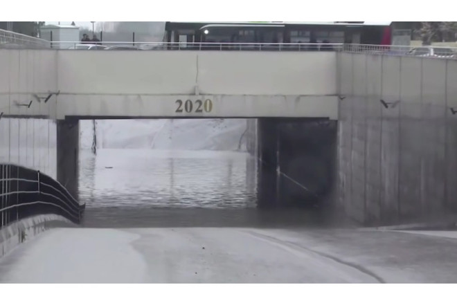 Sabunçuda iki nəfərin boğulduğu tunel yenidən bağlandı - VİDEO