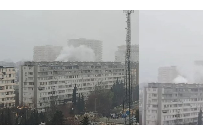 Bakıda yanğın BAŞLAYIB - VİDEO