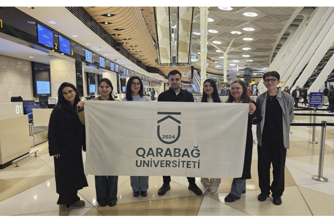 Qarabağ Universitetinin tələbələri beynəlxalq müsabiqədə iştirak edir - FOTOLAR