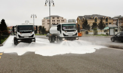 Bu gün paytaxtın 555 küçəsi yuyulub 