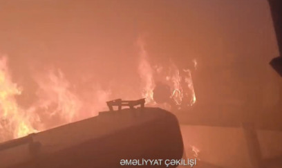 Sumqayıtda mebel sexində yanğın - Video