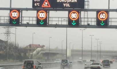 Bu yolda sürət həddi endirildi 