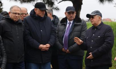 Kəmaləddin Heydərov Badamdardakı sürüşmə zonasında - FOTO/VİDEO