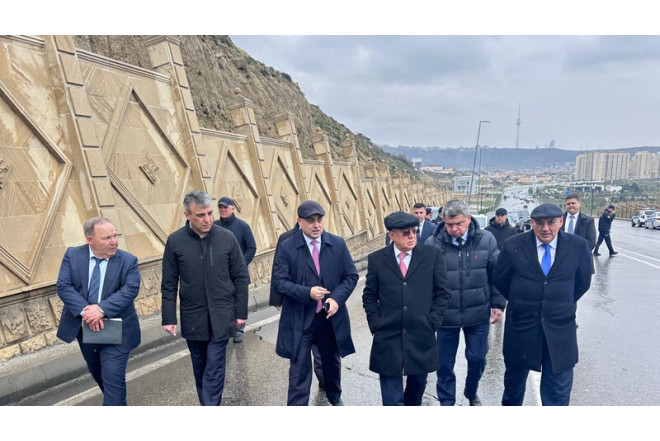 Heydərov bu dəfə sürüşmə təhlükəsi olan ərazidə - VİDEO