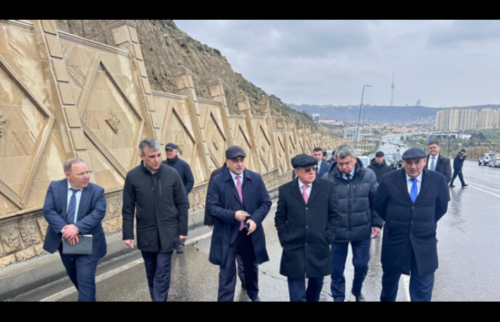 Heydərov bu dəfə sürüşmə təhlükəsi olan ərazidə - VİDEO