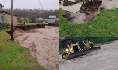 Qusarda leysan yağışları ciddi fəsadlara səbəb olub- VİDEO