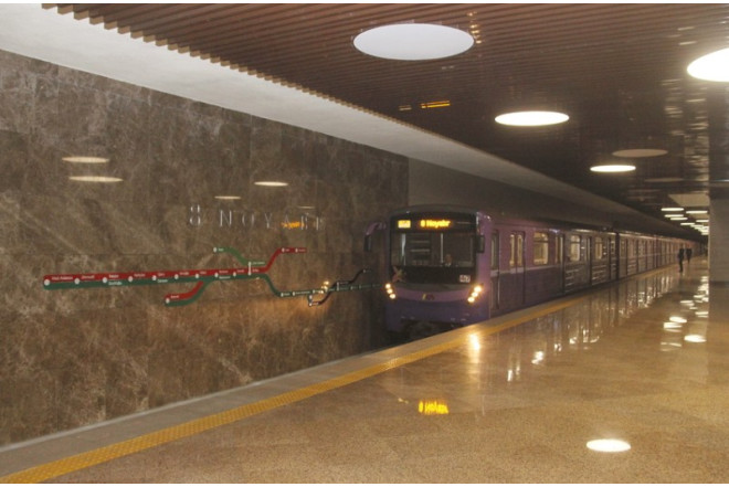 Metroda yeni keçid inşa edilir - FOTOLAR