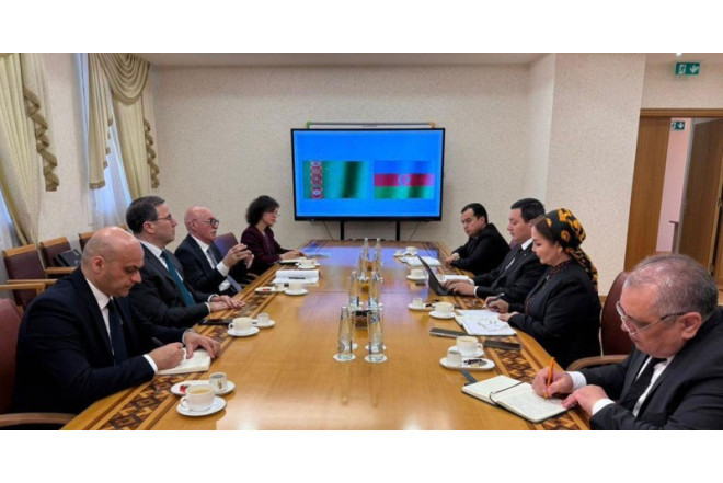 Firudin Qurbanov Türkmənistanın təhsil nazirinin müavinləri ilə görüşdü 