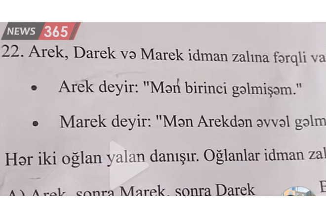 2-ci sinif testləriində adı çəkilən Arek, Darek və Marek kimdir? - VİDEO