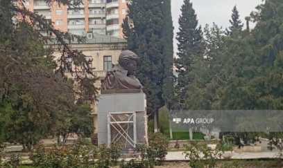 Cəfər Cabbarlının kinostudiyanın həyətindəki büstünün restavrasiyası başa çatıb 