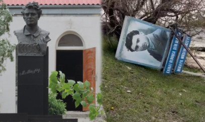 Sel Mikayıl Müşfiqin xatirə muzeyini zədələdi - FOTO