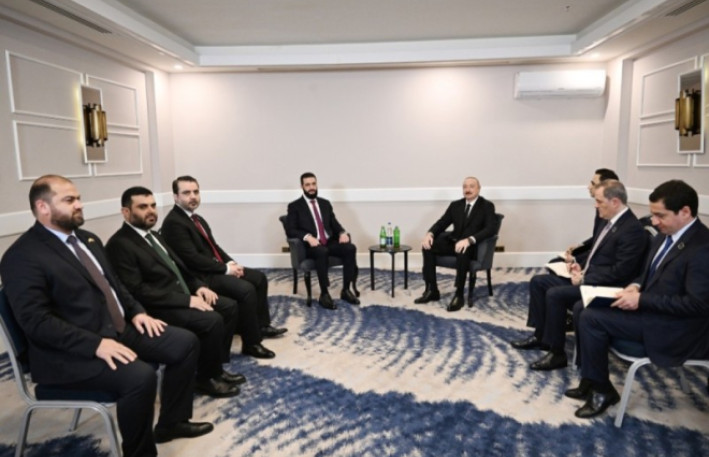 İlham Əliyev Əl Şaraa ilə görüşdü - FOTO