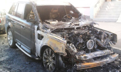 Kənar Dairəvi yolda “Land Rover” yandı 