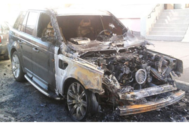 Kənar Dairəvi yolda “Land Rover” yandı 