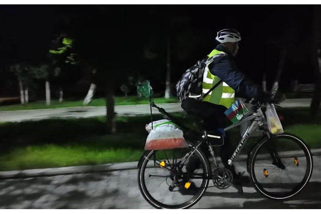 Bakıdan Məkkəyə velosipedlə gedir - VİDEO