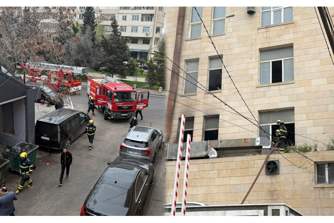 “Mübarək” şadlıq evində yanğın - FOTOLAR