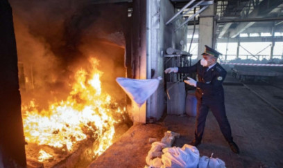 Xocalıda müsadirə olunmuş narkotik məhv edildi