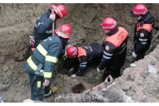 Qaradağda torpaq çökdü, iki nəfər dağıntılar altında qaldı - ÖLƏN VAR + VİDEO