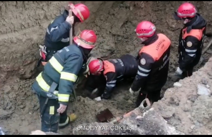 Qaradağda torpaq çökdü, iki nəfər dağıntılar altında qaldı - ÖLƏN VAR + VİDEO