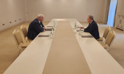 Ceyhun Bayramov Qəbələdə ukraynalı həmkarı ilə görüşüb 