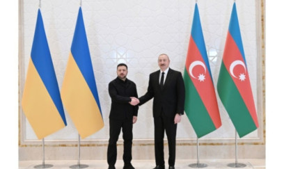 Azərbaycan və Ukrayna prezidentləri mətbuata bəyanatlarla çıxış ediblər 