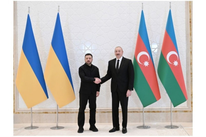 Azərbaycan və Ukrayna prezidentləri mətbuata bəyanatlarla çıxış ediblər 