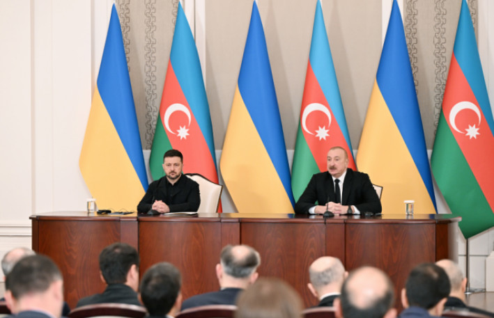 Prezidentlər mətbuata bəyanatlarla çıxış ediblər - FOTOLAR