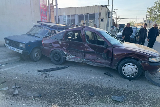 Gəncədə zəncirvari qəza baş verib 