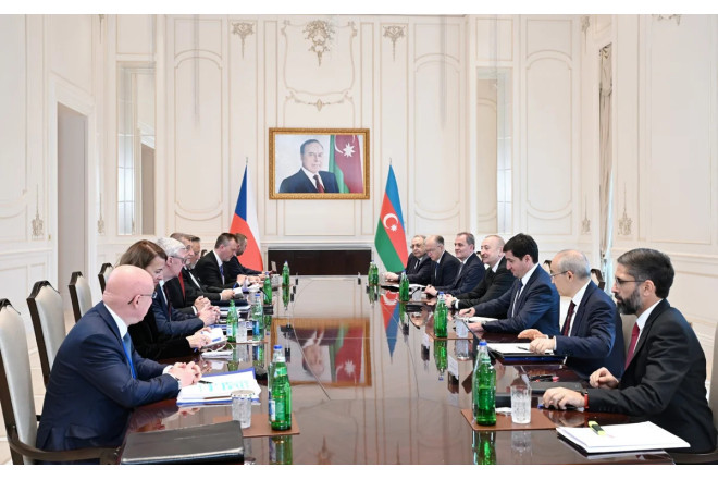 İlham Əliyevin Babişlə geniş tərkibdə görüşü keçirilir - FOTOLAR