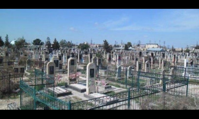 Tovuzda qadın ərinin məzarı başında öldü 