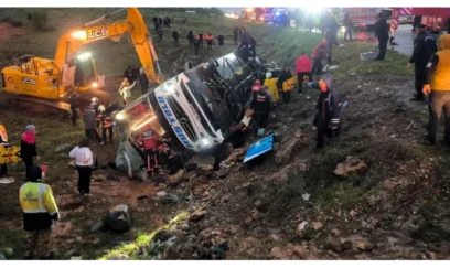 Malatyada avtobus aşıb, ölənlər və yaralılar var