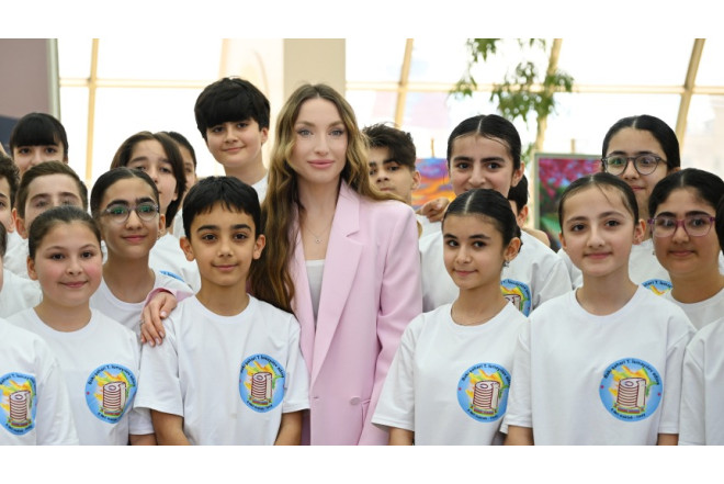Alena Əliyeva olimpiadanın final mərhələsini izlədi - FOTOLAR