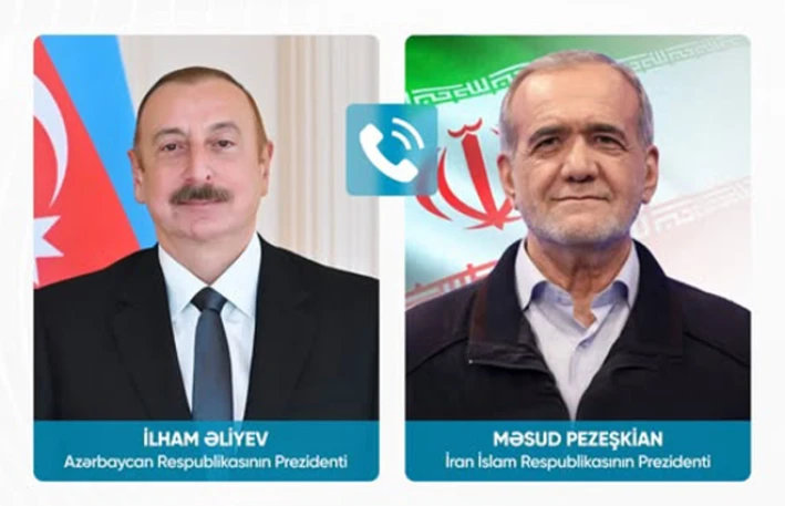 Prezident İlham Əliyevlə Məsud Pezeşkian arasında telefon danışığı olub 