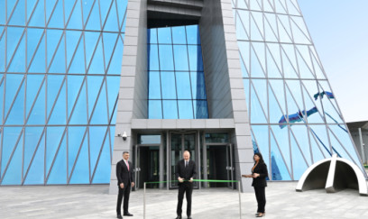 Prezident Mərkəzi Bankın yeni binasının açılışında - FOTOLAR