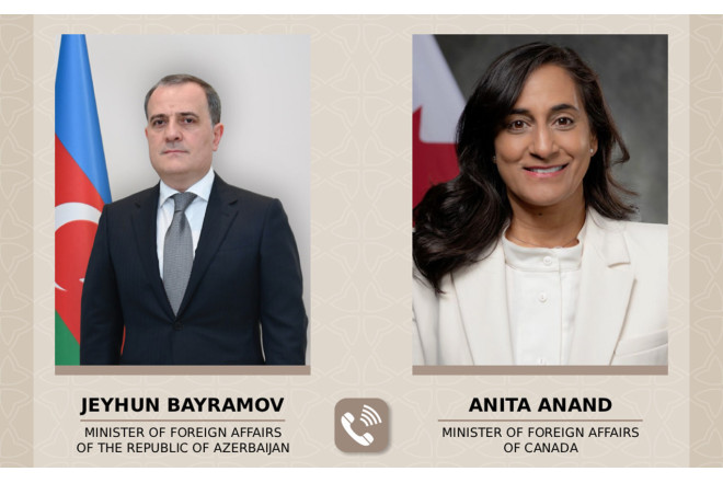Ceyhun Bayramov kanadalı həmkarı ilə danışdı