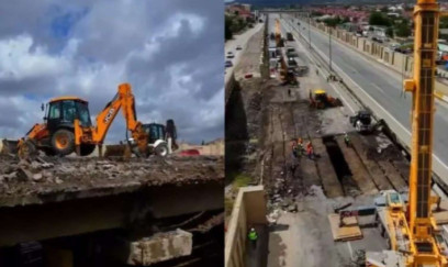 Bakıda yeni körpü tikilir - VİDEO