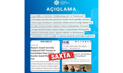 MEDİA: Yayılan məlumat dezinformasiyadır 