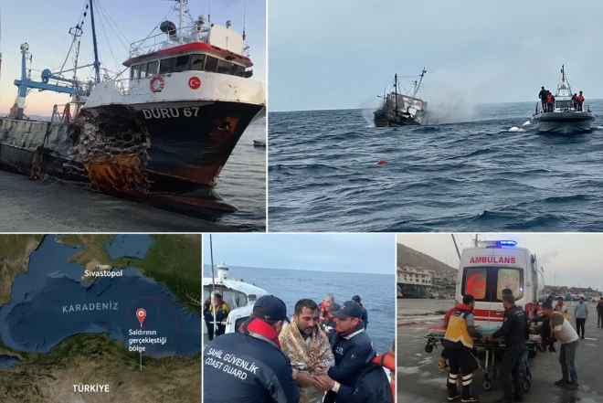 Qara dənizdə Türkiyə gəmisinə hücum edilib: Ölən var