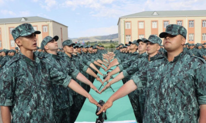 Gənc əsgərlərin hərbi andiçmə mərasimi keçirildi 