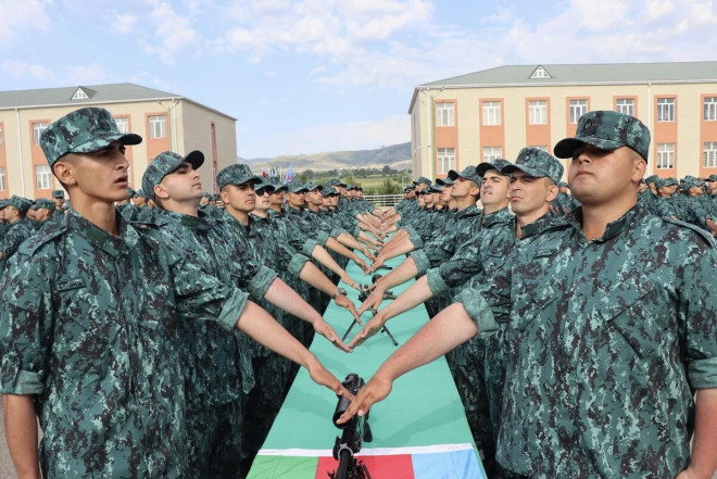 Gənc əsgərlərin hərbi andiçmə mərasimi keçirildi 
