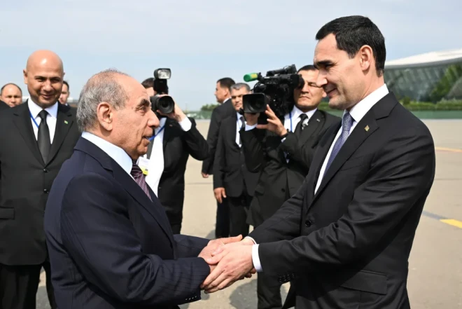 Türkmənistan Prezidenti Azərbaycandadır - FOTO