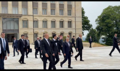 Prezident və Sərdar Berdiməhəmmədovun Şuşa gəzintisindən görüntülər