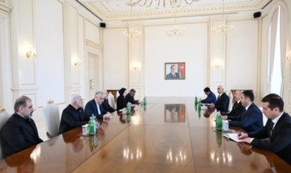 İlham Əliyev Qalibafı qəbul edib 