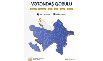 Ədliyyə naziri Balakəndə vətəndaşları qəbul edəcək 