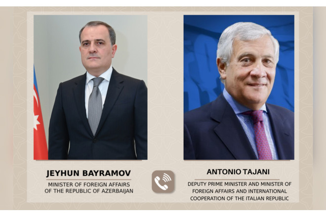 Ceyhun Bayramov Antonio Tayani ilə danışdı 