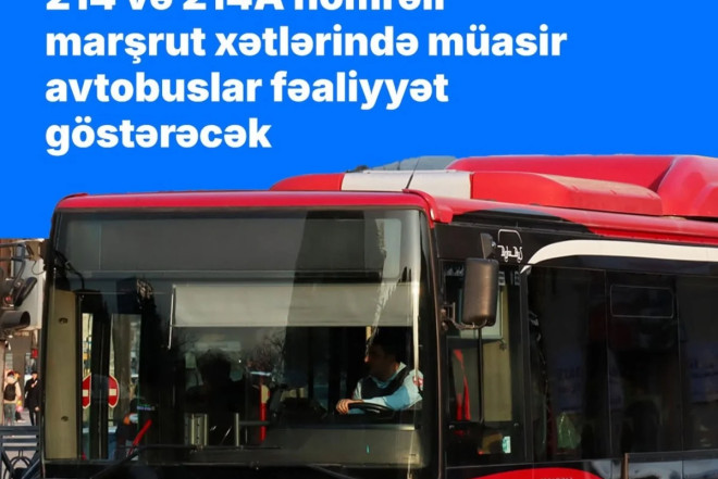 Bakıda daha iki marşrut xəttinin avtobusları yenilənib 